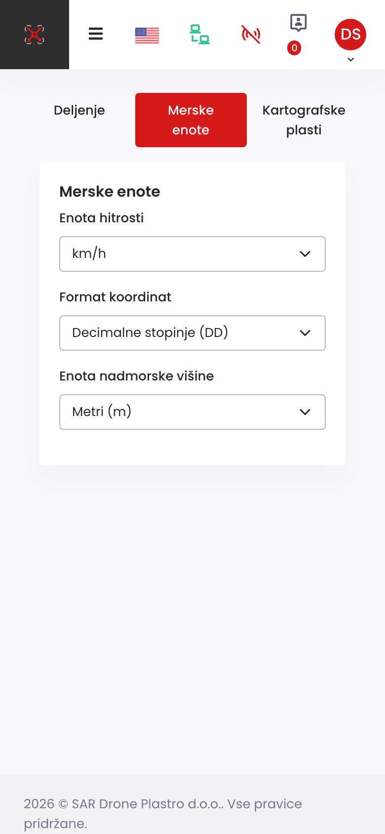 Nastavitve na telefonu
